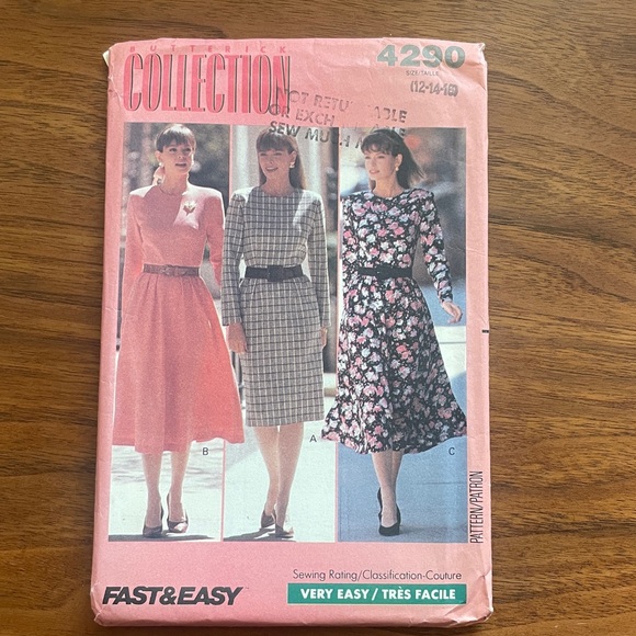 6 XS/S Uncut Vintage 1990s Sewing Patterns Lot - Picture 12 of 13